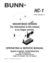 Bunn-O-Matic HC-1 User manual