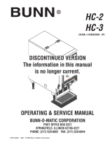 Bunn-O-Matic HC-2 User manual