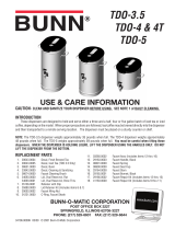 Bunn-O-Matic TDO-4 Operating instructions