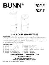 Bunn TDR-3 User manual