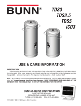 Bunn TDS5 User manual