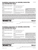 Watts G4000-FDA Installation guide