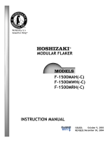 Hoshizaki F-1500MRH(-C) User manual