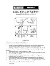 Lincoln Manufacturing BCO-70 User manual