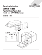 Mettler Toledo Pipette Check Operating instructions