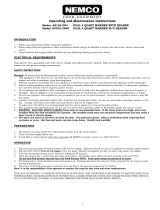 Nemco, Inc. 6510A-2D4P Operating instructions