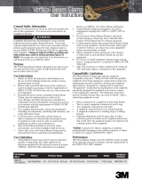 3M Vertical Beam Clamp Anchor 4650-2V 1 EA/Case Operating instructions