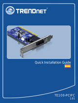 Trendnet TE100-PCIFC Quick Installation Guide