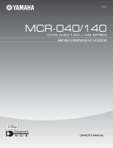 Yamaha MCR-040 Owner's manual