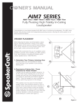SpeakerCraft AIM7 FIVE Owner's manual
