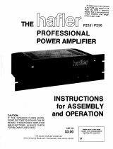 Hafler P230 Amplifier User manual