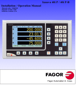 Fagor DRO 40i-P for milling machines and boring mills Owner's manual