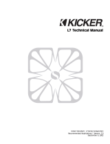 Kicker L7 User manual