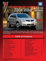 Pontiac Vibe 2004 User guide