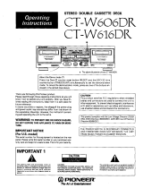 Pioneer CT-W616DR Owner's manual