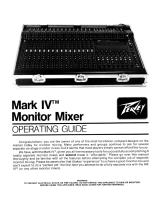 Peavey Mark IV Monitor Mixer User manual