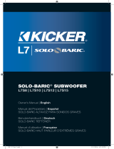 Kicker 2017 L7S Subwoofer Owner's manual