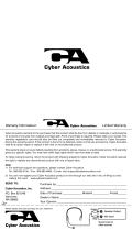 Cyber Acoustics ACM-500 Owner's manual