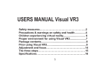 VISUAL VR3 User manual