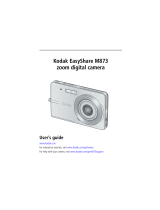Kodak M873 - Easyshare Zoom Digital Camera User manual