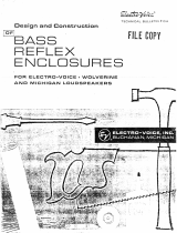 Electro-Voice Design & Construction of Bass Reflex Enclosures Owner's manual
