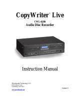Microboards CopyWriter Live! CD Audio Recorder/Duplicator User manual