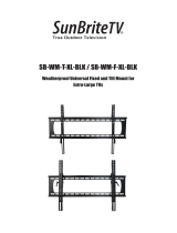 SunBrite SB-WM-T-XL-BLK Owner's manual