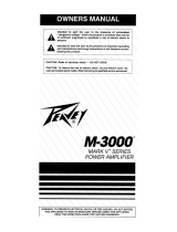 Peavey M-3000 Mark V Series Stereo Power Amplifier User manual