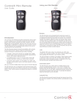 Control 4 Mini Remote Control User manual
