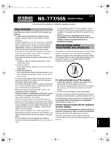 Yamaha NS-777 User manual