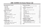 Hummer 2008 H2 Owner's manual