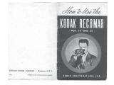 Kodak Recomar 18 Operating instructions
