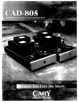 Cary Audio Design CAD-805 Owner's manual