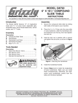 Grizzly G8750 Owner's manual