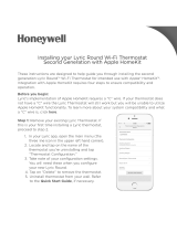 Honeywell Lyric Wi-Fi Thermostat (2nd Gen) Operating instructions