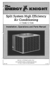 Energy Knight Split System Cooling Units RS, RSA, RSQ 1.5-5 ton Owner's manual