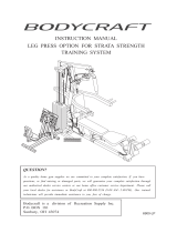 BodyCraft Strata Leg Press Option Owner's manual