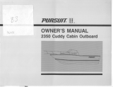 PURSUIT 1989 Cuddy Cabin Outboard-2350 Owner's manual