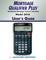 Calculated Industries Mortgage Qualifier Plus 3416 User manual