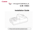Canon imageFORMULA CR-190i Owner's manual