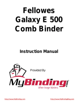 MyBinding Fellowes Galaxy E 500 User manual