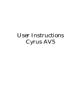 Cyrus AV 5 Owner's manual