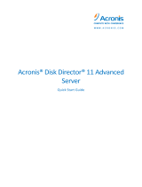 ACRONIS Disk Director 11 Advanced Server Quick start guide