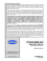 Challenge Titan 265 XG, XT, TC 2011 User manual