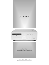 Krell Industries Cipher SACD/CD Player Owner’s Reference