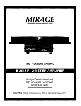Mirage B-2518-R, VHF R.AMP,10-12W IN-120W OUT,145-148 MHZ User manual