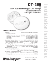 Legrand DT-355 Line Voltage 360° Dual Tech Sensor - Version 3 Installation guide