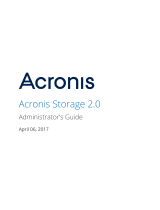 ACRONIS Storage 2.0 User guide