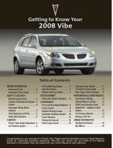 Pontiac Vibe 2008 User guide