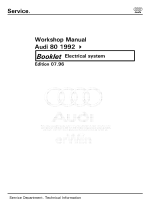 Audi 80 Electrical Systems User manual
